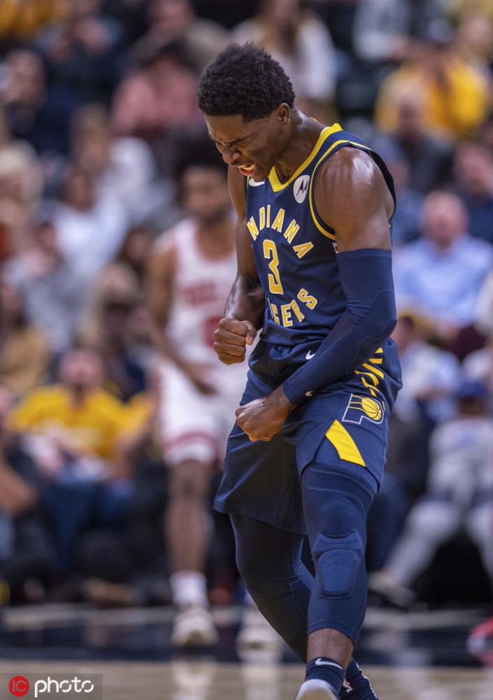 步行者击败黄蜂，戈贝尔大三双砍25+15+10